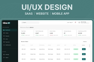design your web app, website and saas UI UX design in figma