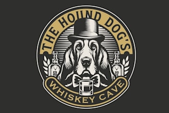 make rustic logo for a whiskey hunting themed party venue