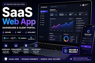 create a modern secure client portal login with dashboard