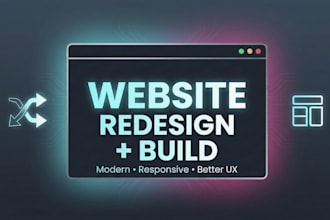 redesign and build your website with a modern responsive UI