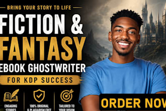 be fiction ebook ghostwriter, fantasy book ghostwriter, ghost writer for KDP