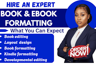do book formatting and editing kdp formatting and developmental editor