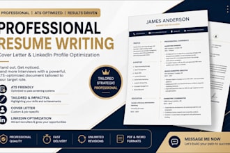 write ats resume, cover letter, and linkedin profile optimization
