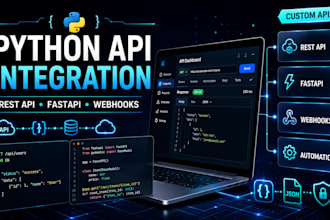 build python API integration, rest API, fastapi and webhooks