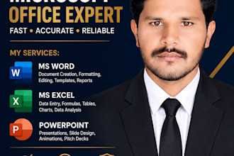 provide expert ms word, excel and powerpoint services