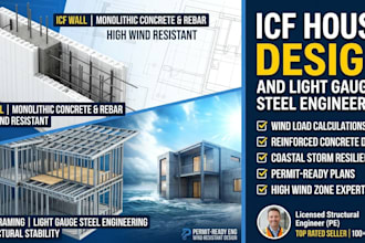 do icf house design and light gauge steel structural engineering