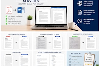 fast typing, PDF to word conversion, and copy typing