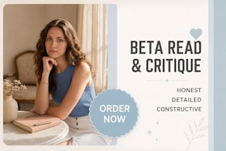 beta read and critique your romance or thriller story