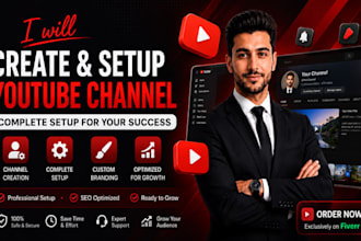 create and setup youtube channel