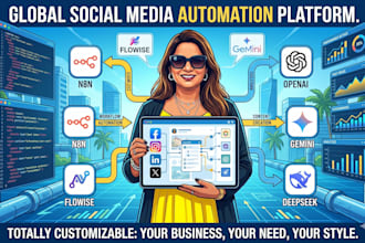 do social media automation facebook instagram linkedin x by n8n flowise