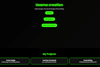 create HTML CSS website or webpage