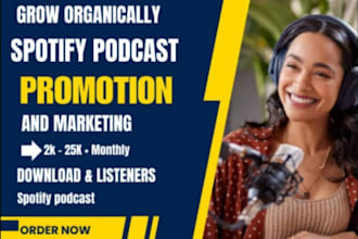 spotify podcast promotion to USA, UK audience to increase listeners, engagement