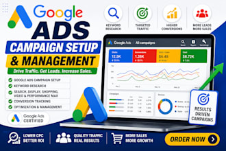 setup and manage google ads adwords ppc campaigns as ads manager