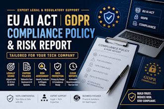 create an eu ai act gdpr compiance policy and risk report for your tech company