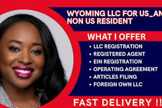 register your wyoming US llc with ein and business setup and operating agreement