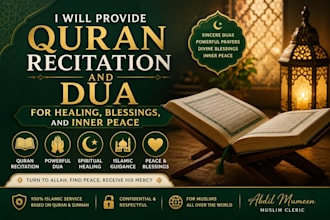 provide quran recitation and dua for healing, blessings, and inner peace