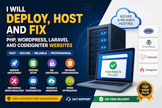 deploy, host and fix PHP, wordpress, laravel and codeigniter websites