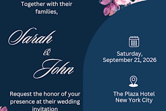 create luxury wedding invitation design