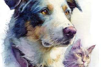 draw your pet dog cat cute cartoon illustration