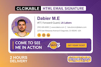 create custom HTML and animated email signature