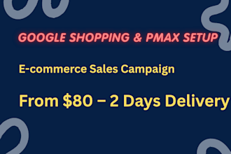 set up google shopping and performance max ads for e commerce sales