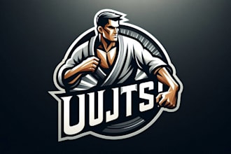 design super jiu jitsu logo with source file in 12 hours