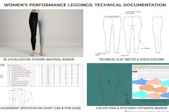 design apparel tech pack and factory ready cad pattern