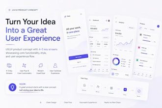 product UX UI design concept