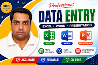 do data entry, copy paste, presentation and typing work