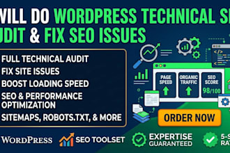 do wordpress technical SEO audit and fix issues