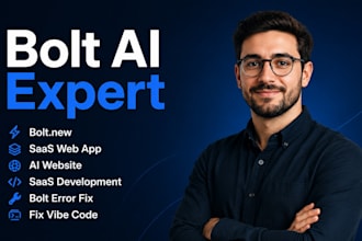build saas web app with bolt ai, bolt new, vibe coding, bolt debugging, bolt fix