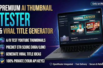 build an ai thumbnail tester and CTR predictor saas application