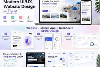 design modern UI UX website design in figma