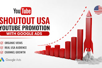 shoutout usa youtube promotion with google ads for organic views and growth