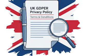 draft UK gdpr privacy policy terms and conditions