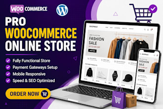 create a professional woocommerce online store