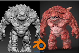 sculpt 3d animal pet models creature mascot model 3d toy for 3d printing
