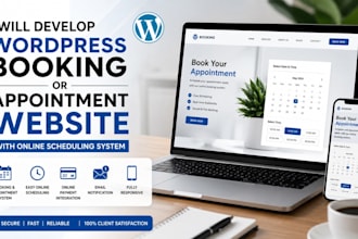 develop wordpress booking or appointment website with online scheduling system
