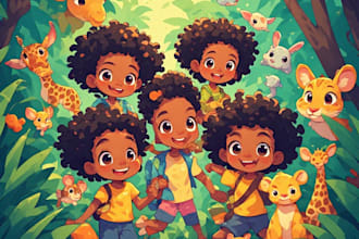 beautiful african american storybook illustrations