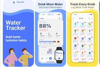develop ai hydration tracker app water intake reminder app wellness fitness app