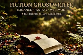 be your fiction ghostwriter for romance or fantasy ebook