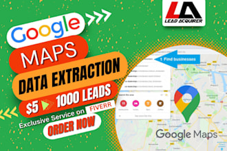 scrape google maps for business leas, email listand b2b data extraction