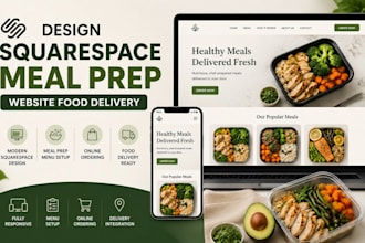 design squarespace meal prep website food delivery menu setup online ordering