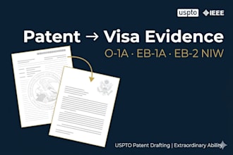 draft uspto patent application to build your extraordinary ability visa porfolio