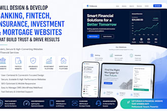 banking website fintech website insurance website investment mortgage platform