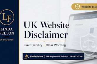 draft your UK gdpr privacy policy terms condition, disclaimer as uk solicitor