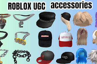 make roblox ugc asset roblox jwelries model roblox hair, backpack, cap and shoe