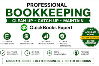 clean up and catch up your intuit quickbooks bookkeeping