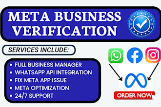 setup meta business verification, whatsapp API, domain verification, meta pixel