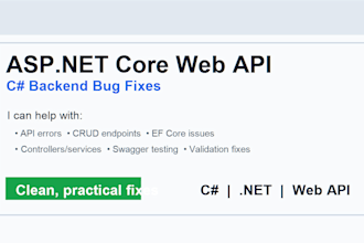 fix asp net core web api bugs and c sharp backend issues